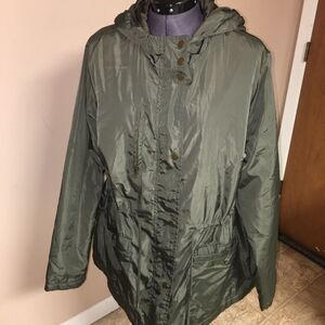 Forever 21 green hooded jacket plus size 1X